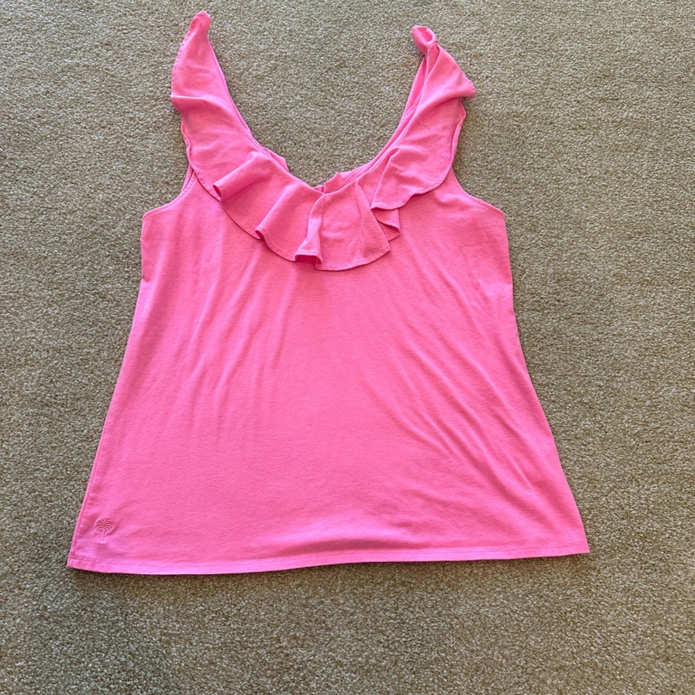 Sleeveless pink lilly pulitzer sleeveless top size L